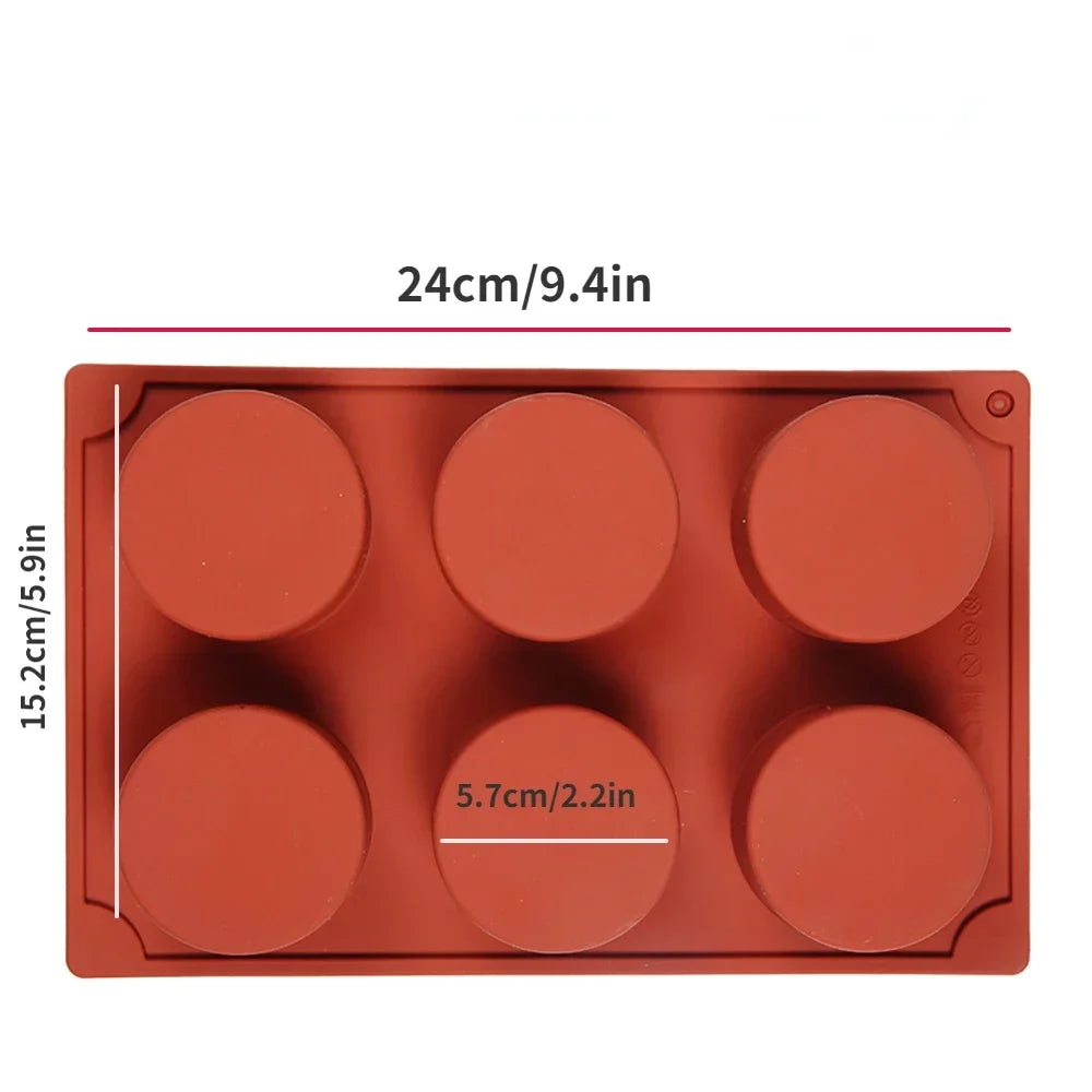 Versatile Round Silicone Mold – Bake Cakes, Make Jelly, Pudding, Cheesecake & More (8 Cavities)