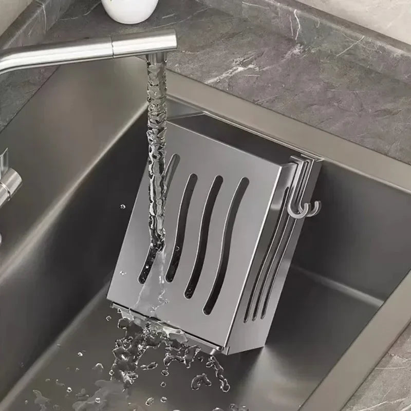 2-in-1 Chopstick Holder & Cutlery Organizer Box with Drainage Design