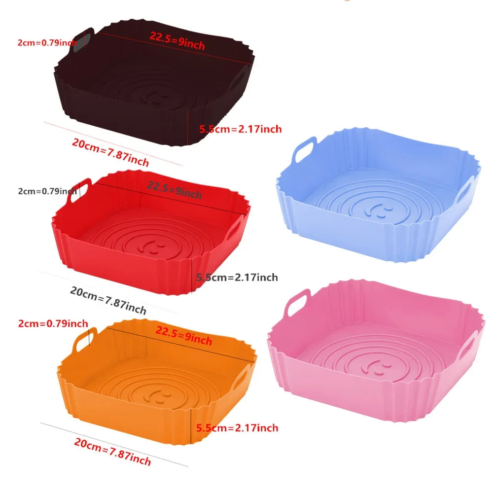 Multifunctional Air Fryer Liner – Non-Stick Silicone Tray for Oven & Fryers