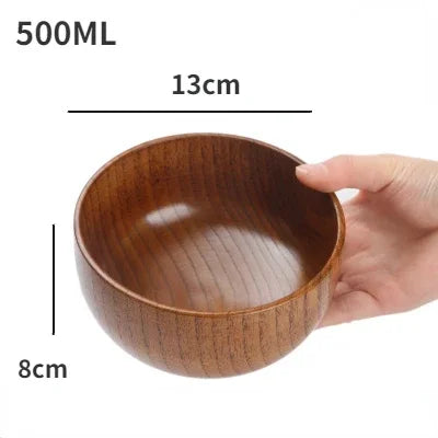 Natural Jujube Wood Bowls – Small Soup & Salad Bowls for All Ages