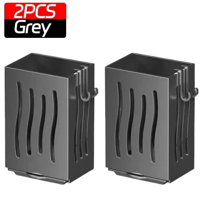 2-in-1 Chopstick Holder & Cutlery Organizer Box with Drainage Design