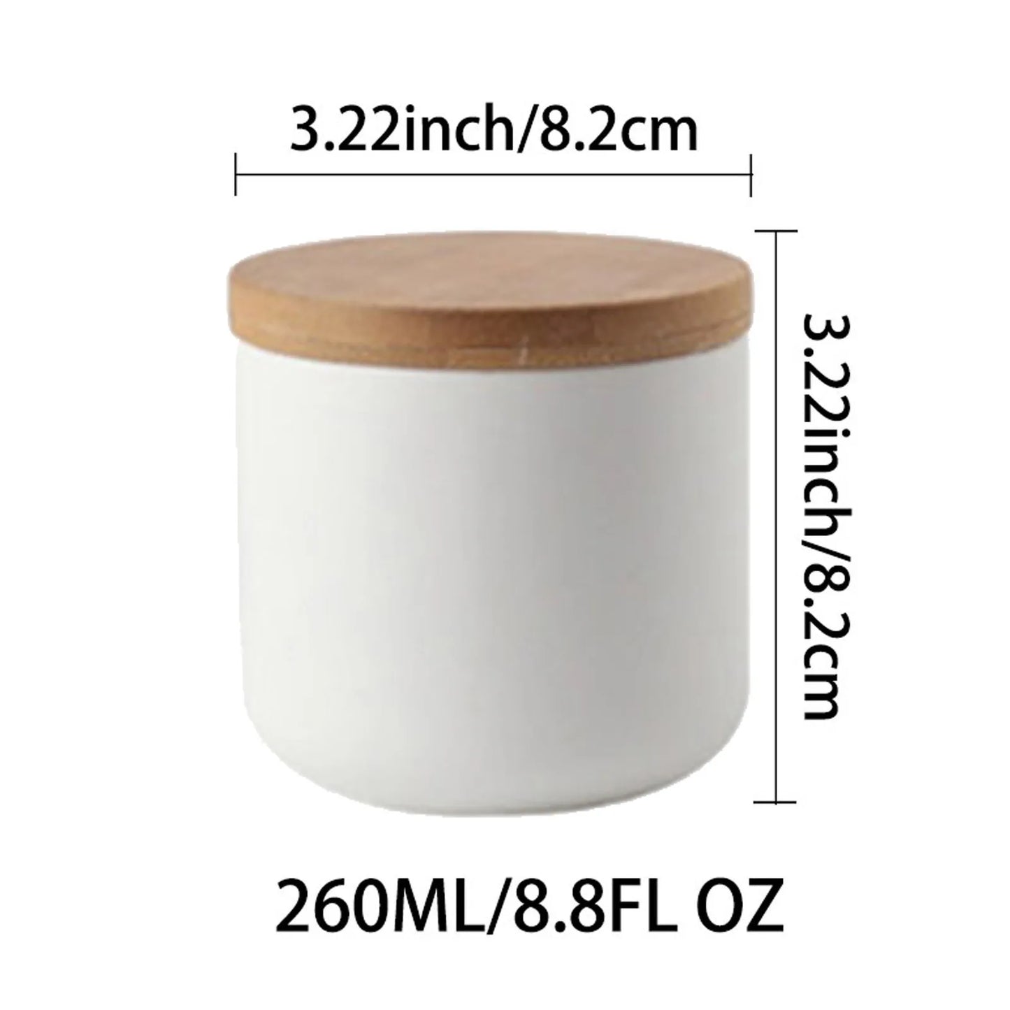 Ceramic Storage Jar with Bamboo Lid – Perfect for Grains, Coffee, Tea & Spices