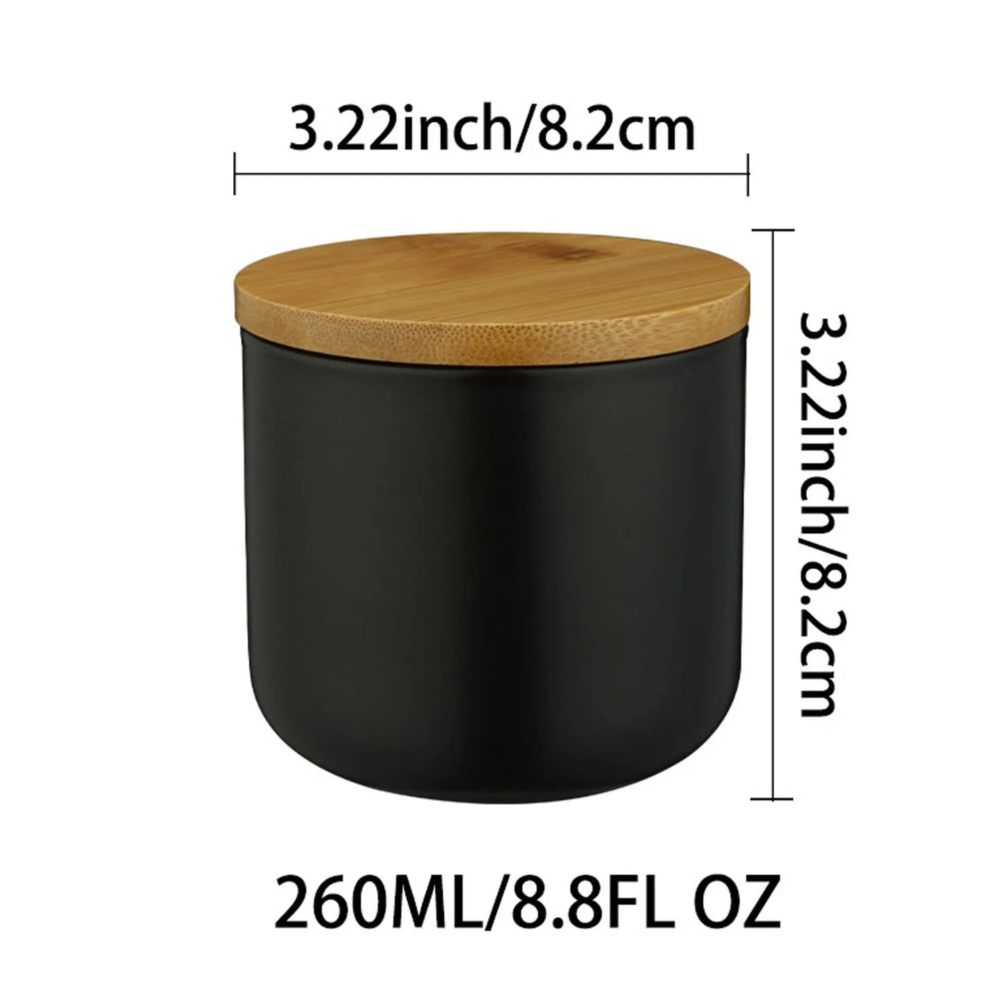 Ceramic Storage Jar with Bamboo Lid – Perfect for Grains, Coffee, Tea & Spices