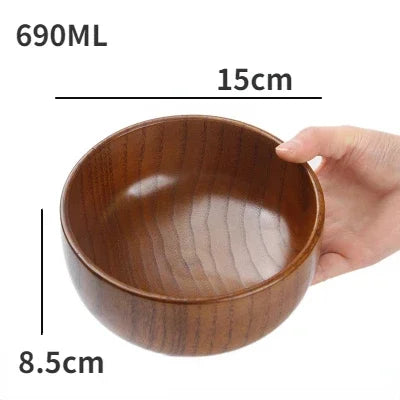 Natural Jujube Wood Bowls – Small Soup & Salad Bowls for All Ages