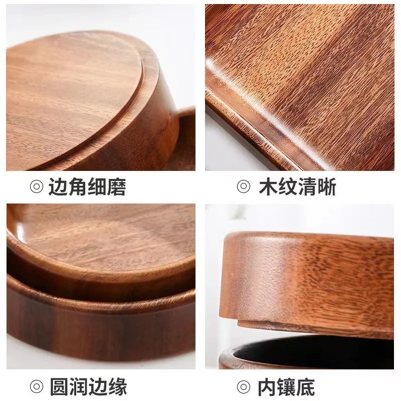Vintage Walnut Wooden Bowl – Handcrafted Boat Design for Fruit, Salad & More