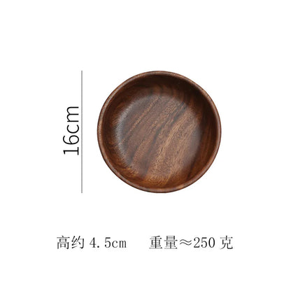 Vintage Walnut Wooden Bowl – Handcrafted Boat Design for Fruit, Salad & More